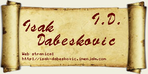 Isak Dabesković vizit kartica